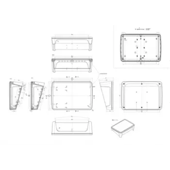 Obudowa wyświetlacza Bopla BoPad BOP 10.1 P-9016-SET 285 x 198 x 92,90 mm ABS biały RAL 9016 35110176.HMT1