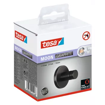 tesa MOON GRAPHITE Wieszak na ręcznik samoprzylepny metalowy (40593-00000-00)