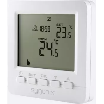 Sygonix podtynkowy termostat pokojowy z programem tygodniowym, 5 do 35 °C, biały (SY-4500818)