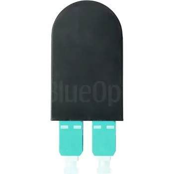 BLUELAN BlueOptics światłowodowy adapter pętlowy OM3 50/125µm wielomodowy SC/UPC duplex, aqua/turkusowy, ceramiczna tuleja, -40°C do +85°C (BOLBSCOM3)