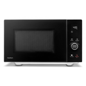 Medion MD 12041 Kuchenka mikrofalowa 4-w-1 z grillem, konwekcją i rozmrażaniem, 25L, 900W, czarno-stalowa 50076276