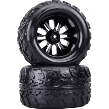 Reely 1:10 Monstertruck Kompletne Koła Czarne 2 szt. (RE-6747333)