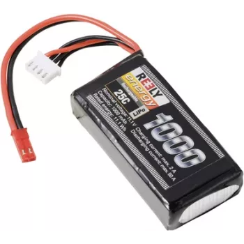 Pakiet akumulatorów LiPo Reely 11,1V 1000mAh 3S 25C Softcase BEC (RE-7845957)