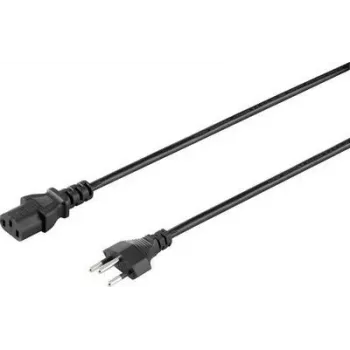 Kabel zasilający Sygonix SY-5042720 IEC C13, kątowa wtyczka Schuko CEE 7/7 do gniazda IEC C13, 2 m, czarny
