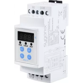 Sygonix SY-5984674 Przełącznik temperatury na szynę DIN -20 do +100 °C do ogrzewania i chłodzenia
