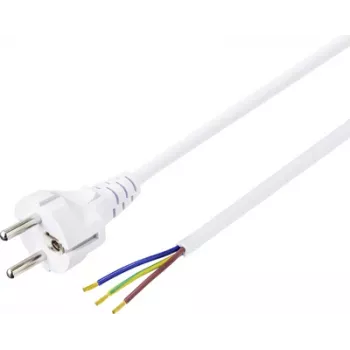 Kabel zasilający Sygonix SY-5043502 CEE 7/7 do IEC C13 biały 1,5 m