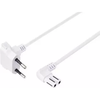 Przewód zasilający Sygonix SY-5043434 CEE 7/16 do IEC C7 biały 1,5 m