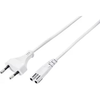 Przewód zasilający Sygonix SY-5044218, biały, 1,8 m, Schuko do Schuko, 16A