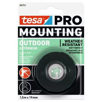 tesa Mounting PRO Outdoor 66751-00000-00 przezroczysta taśma montażowa 1,5 m x 19 mm