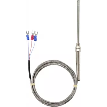 Sygonix M8 PT100 czujnik temperatury 3-przewodowy, -50 do 300 °C, stal nierdzewna, IP67, kabel silikonowy 2 m SY-6085070