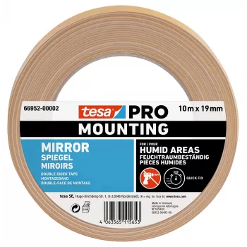 tesa Mounting PRO Taśma montażowa do luster biała 10 m x 19 mm 66952-00002-00
