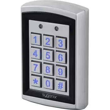 Sygonix SY-6428612 Klawiatura kodowa RFID z podświetlanymi klawiszami, IP66, montaż natynkowy, 12-24V DC/AC, 2000 użytkowników