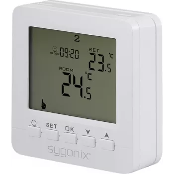 Sygonix SY-6805680 SY02B05RF Bezprzewodowy termostat pokojowy natynkowy z programem tygodniowym