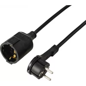 Przedłużacz zasilający Sygonix SY-7165294 16 A Czarny 3,00 m H05VV-F 3G 1,5 mm²