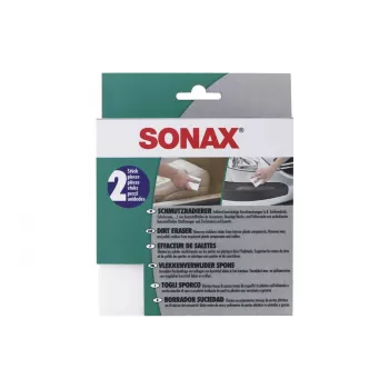 SONAX Dirt Eraser gąbka czyszcząca, 3-pak, pianka melaminowa, biała, 100 x 60 x 25 mm 416000