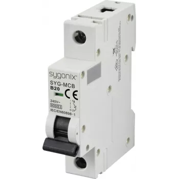 Sygonix SY-6440882 SYG-MCB 1P/B20/6KA Wyłącznik nadprądowy miniaturowy 1-biegunowy 20 A 240 V AC
