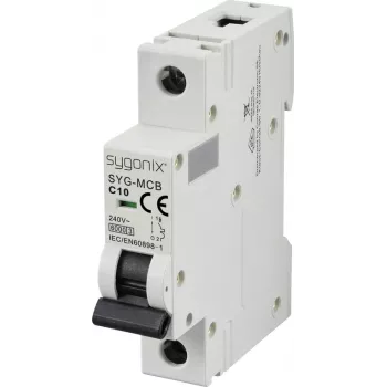 Sygonix SY-6440888 SYG-MCB 1P C10 6kA Wyłącznik nadprądowy miniaturowy 10 A 240 V/AC