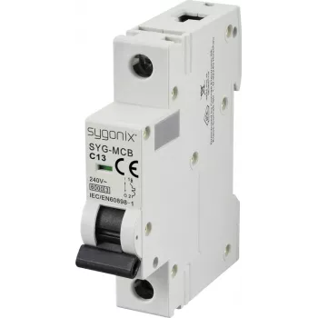 Sygonix SY-6440890 SYG-MCB 1P C13 6kA Wyłącznik nadprądowy miniaturowy 13A 240V AC