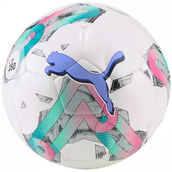 Piłka nożna PUMA Orbita 5 Hybrid Lite 350 Biało-Zielono-Różowa Rozmiar 5