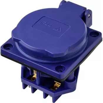 Gniazdo Schuko Sygonix SY-6746376 IP44 niebieskie