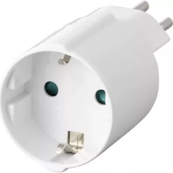 Adapter podróżny Sygonix SY-6949550 Schuko na szwajcarski (typ J na typ F, 10 A, 250 V, czarny)