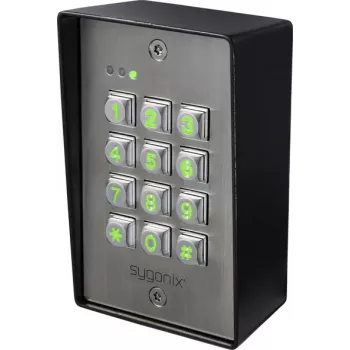 Sygonix SY-6888064 Zamek szyfrowy natynkowy, 12-24V DC/AC, IP65, podświetlana klawiatura