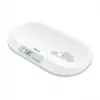 Beurer BY90 inteligentna waga dla niemowląt z Bluetooth, nośność 20 kg, precyzja 5 g, zakrzywiona powierzchnia ważenia, wyświetlacz LCD, biała