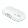 Beurer BY90 inteligentna waga dla niemowląt z Bluetooth, nośność 20 kg, precyzja 5 g, zakrzywiona powierzchnia ważenia, wyświetlacz LCD, biała