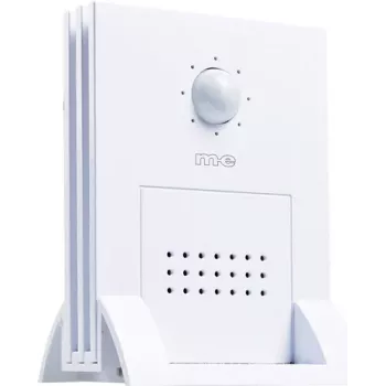 m-e modern-electronics DGF-300 Biały dzwonek z czujnikiem ruchu PIR 41058