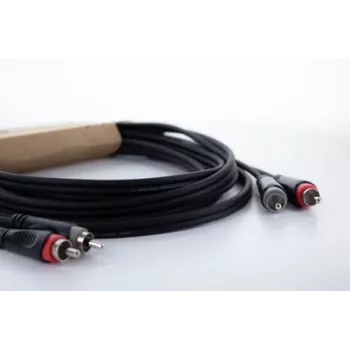 Cordial 14836 kabel audio RCA 2x RCA wtyk do 2x RCA wtyk 1,5m czarny