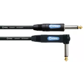 Cordial 13737 Mono Jack Patch Cable 6,3mm męski do 6,3mm męski, 3m, czarny PVC, miedź beztlenowa, ekranowanie spiralne