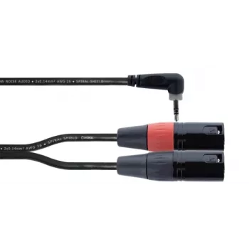 Cordial EY 1.5 WRMM kabel Y-adapter XLR 3,5 mm TRS na 2x XLR męski 1,5 m czarny 14874