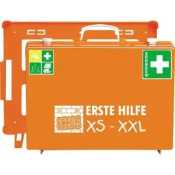 Söhngen Apteczka Szkolna XS-XXL MT-CD DIN 13169, Pomarańczowa Walizka ABS, Do Montażu na Ścianie, 350109