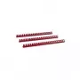 LMG plastikowe grzbiety do oprawy grzbietowej 19 mm czerwone 100 sztuk (BRP190-RO)