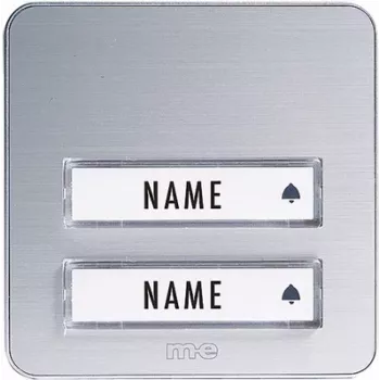 M-E MODERN-ELECTRONICS KTA-2 A/S srebrny natynkowy przycisk dzwonka, IP44, aluminium