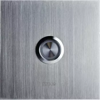 M-E MODERN-ELECTRONICS Pojedyncza ramka przycisku dzwonka 41012 Srebrny 8-24 V AC/DC/1 A