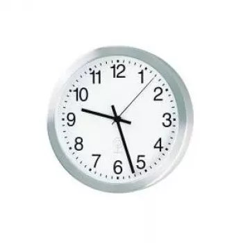 PEWETA Zegar ścienny radiowy z aluminium 20cm Srebrny 51.017.215