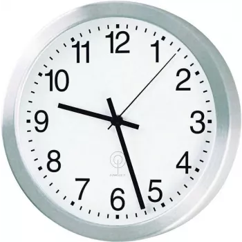 PEWETA Zegar ścienny radiowy z aluminium 20cm Srebrny 51.017.215