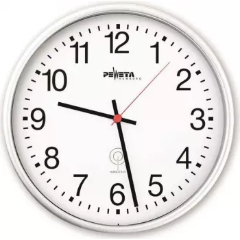 PEWETA Zegar ścienny sterowany radiowo plastikowy biały 30 cm (51.130.311)