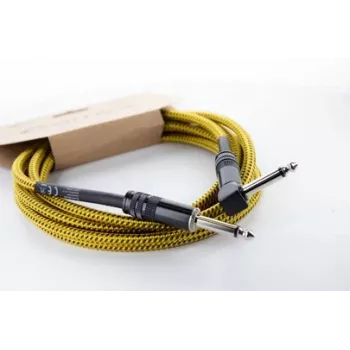 Kabel instrumentalny Cordial 14776 6,3 mm mono jack do 6,3 mm mono jack, 3 m, czarno-żółty tekstylny