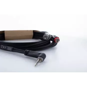 Cordial 14860 kabel Y-adapter audio jack 3,5 mm na 2x RCA 3 m czarny
