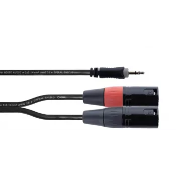 Kabel adapter Y Cordial EY 1.5 WMM XLR - 3,5 mm TRS na 2x XLR męski, 1,5 m 14871