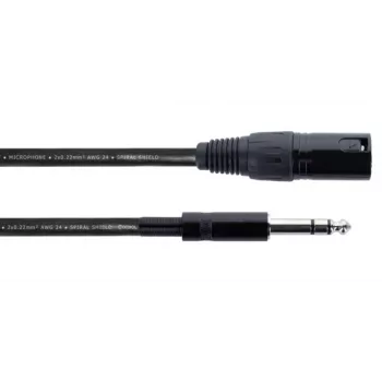 Kabel audio Cordial EM 1.5 MV XLR do jack TRS 6,3 mm 1,5 m czarny 14811