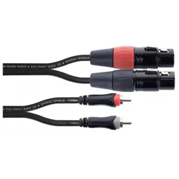 Cordial EU 1.5 FC kabel audio XLR do RCA 1,5 m czarny 14852