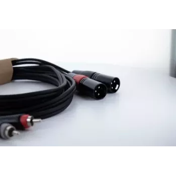 Cordial EU 3 MC kabel audio XLR do RCA 3m czarny 14849