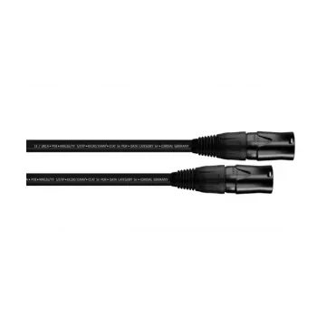 Kabel krosowy Cordial 15554 CAT 5e S/UTP, RJ45, 0,3 m, czarny, powłoka PUR