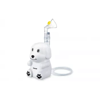 Beurer IH 24 Kids nebulizator kompresorowy z maskami dla dzieci i dorosłych, rozmiar cząstek 3,16 µm, pojemność 8 ml, cicha praca 60309