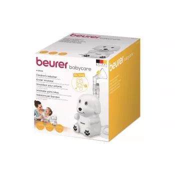 Beurer IH 24 Kids nebulizator kompresorowy z maskami dla dzieci i dorosłych, rozmiar cząstek 3,16 µm, pojemność 8 ml, cicha praca 60309