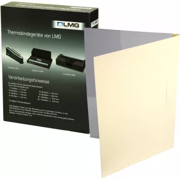 LMG Okładki do oprawy termicznej A4 Beżowy Lniany 3 mm Grzbiet 50-Pack BMDLEM-BEIG-R3