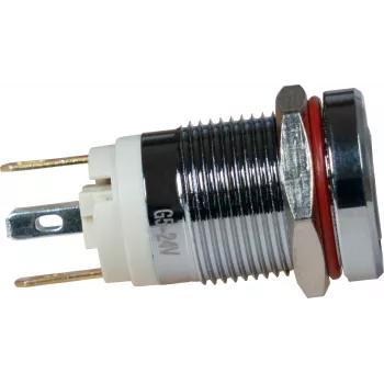 JOY-IT Button12E-01 Antywandalowy przełącznik przyciskowy zatrzaskowy, zielony, 12mm, IK10, IP67